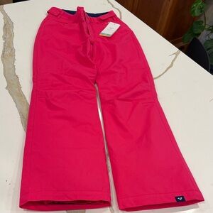 Roxy Pink Girls Snow Pants NWT